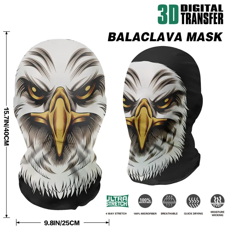 قناع جمجمة مطبوع ثلاثي الأبعاد للرجال والنساء ، شبكة مرنة ، قناع وجه كامل ، نجوم مشهورة ، أغطية رأس تنكرية ، موضة الهيب هوب ، قبعة بالاكلافا ، جديدة