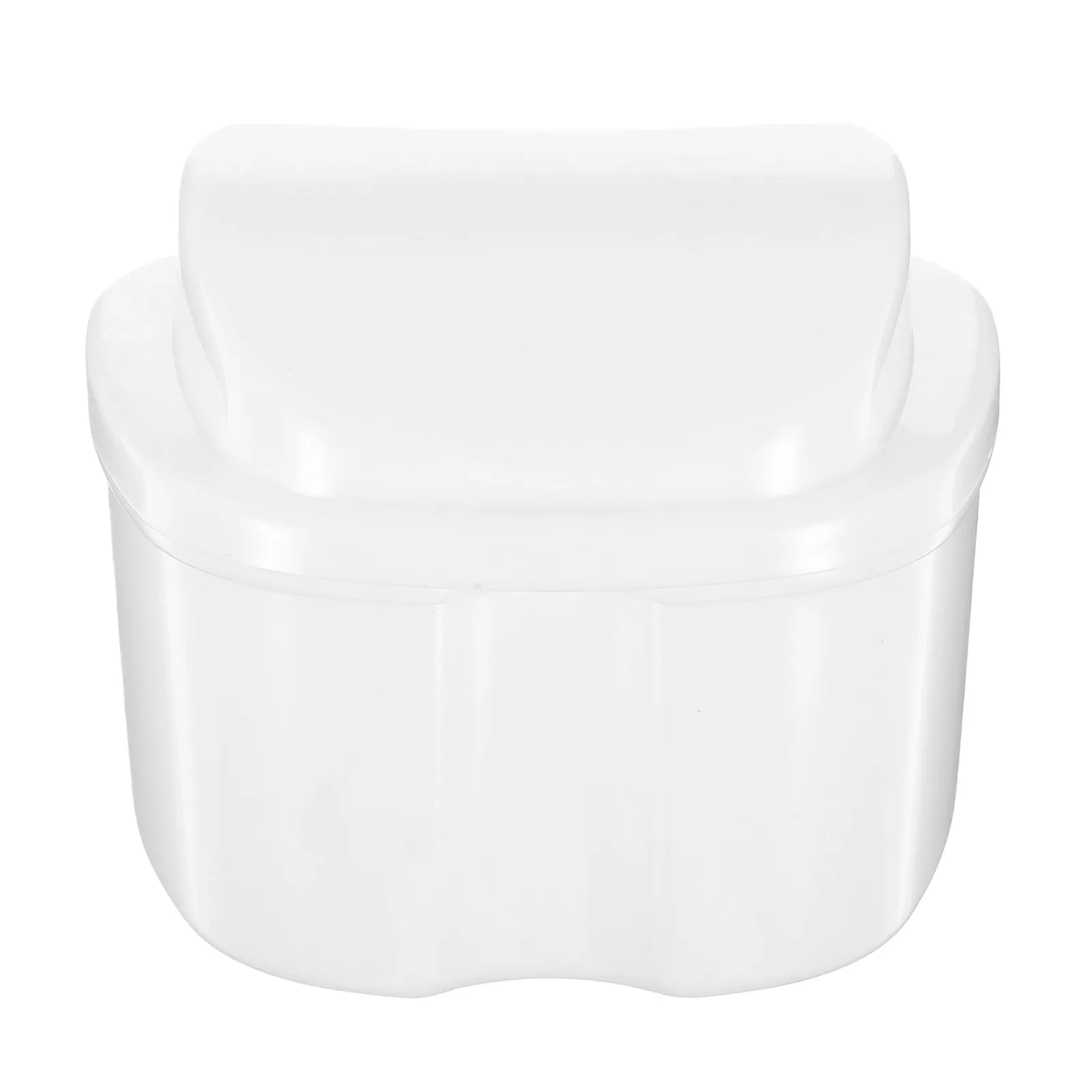 Denture Storage Box Shape Compact Resistant Plastic Portable False Teeth Case Strainer Dental Retainer Guard Container