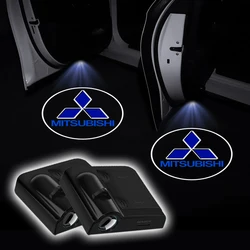 Car Door LED HD Welcome Courtesy Shadow Projector Lamp Logo Light For Mitsubishi Pajero Outlander Lancer 10 9 ASX RALLIART L200