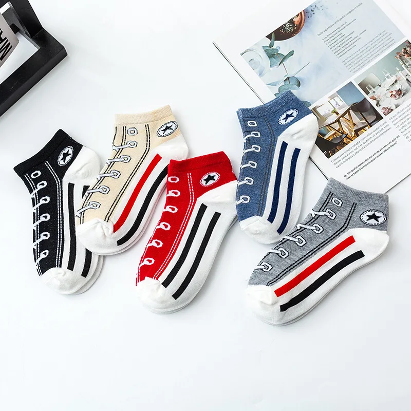 Women Funny Casual Socks Fashion Creative Denim Shoes Patterns Socks Japanese Women Soxs Spring Summer Autumn Korean Style