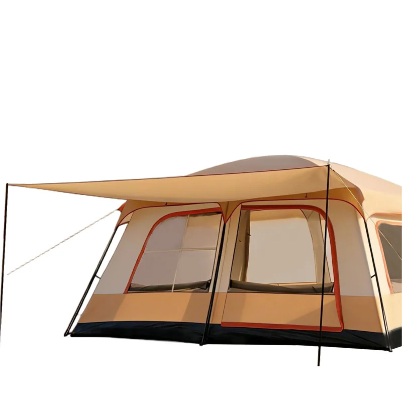 

gy-Gofun New Style 098 Outdoor Four-Season Two-Room One-Hall Villa Tent Park Camping Ridge Tent Integrated Canopy 2000-3000mm*