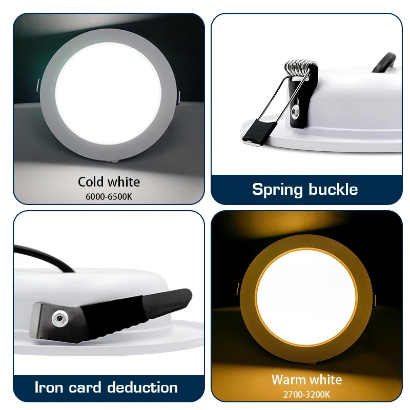 10pcs/lot LED Downlight 12V 24V 110V 220V Spot Light 5W 9W 12W 15W 18W Recessed In Led Ceiling Downlight Cold Warm White Lamp