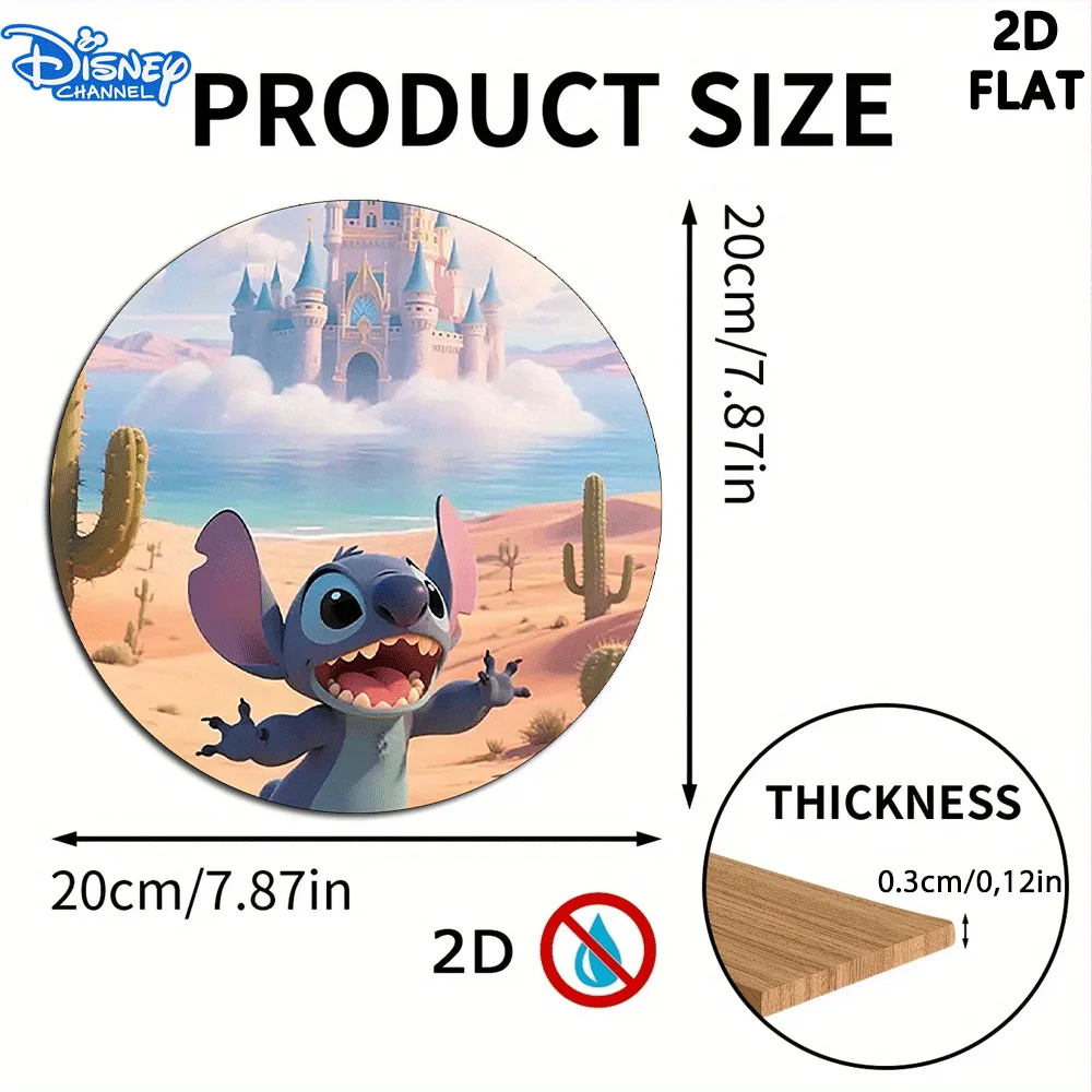 مسطح ثنائي الأبعاد - ديكور منزلي ثنائي الأبعاد قطعة واحدة معلقة على لوحة باب خشبية مستديرة ثنائية الأبعاد - 7.87 × 7.87 بوصة، طراز حديث، استخدام داخلي، مثالي لـ Youn