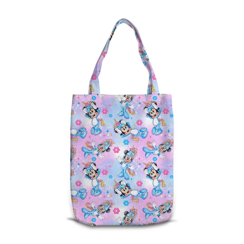 Disney Mickey Minnie S7550 Anime Umhängetaschen Cartoon maßge schneiderte Einkaufstasche Casual Tote Lagerung Handtasche Geschenk