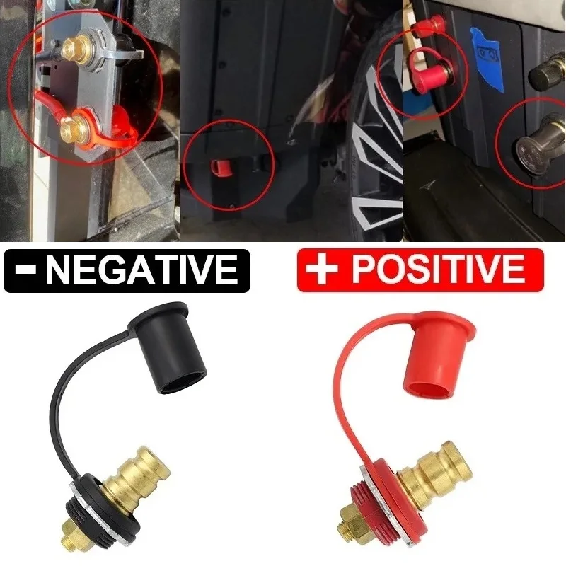 

250A 12V Post 3/8" Studs Junction Post Connector Terminal Car Battery Charger DC Premium Remote Battery Power Kit