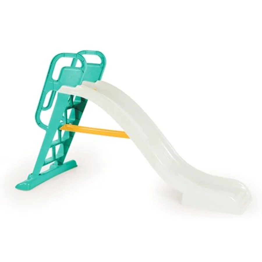 

Большая водная горка для использования в помещении или на улице с функцией подключения к водопроводу, прочная лестница и удобные поручни для безопасности, белая.