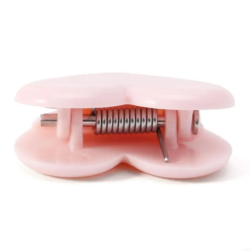 Y5LB 5pcs Heart Forma Pink File Binder Clip Notas Letras escuela Suministros oficina escuela