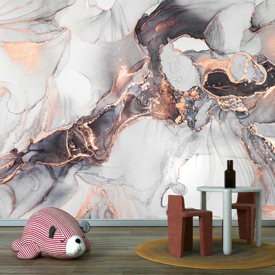 Custom Peel and Stick Wallpaper for Living Room Decoration Bedroom Contact Wall Papers Home Decor Brush Ink Concrete Sofa Murals