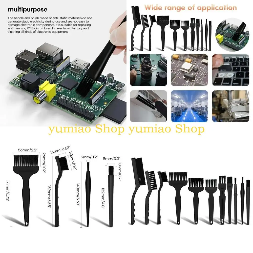 

587B 11PCS Anti Static Brush Air Duster Set for Computer Keyboard Camera Cleaning