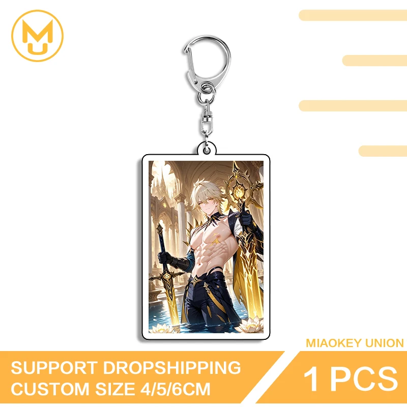 Artistic Attractive Honkai Star Rail Mydei Edgy Double Sided Keyring Glaring Transparent For Friends Fashion Key Ring Gifts