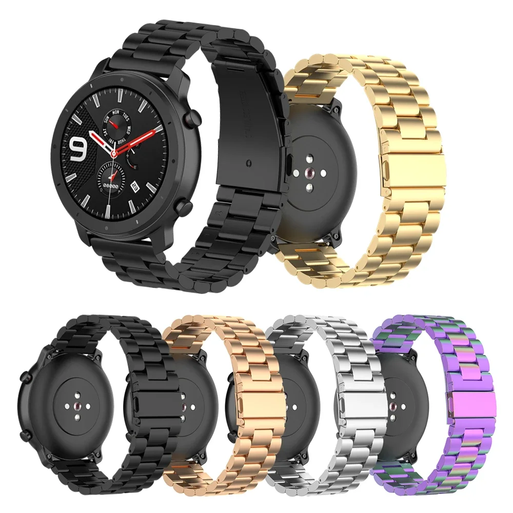 

Металлический ремешок для Xiaomi Amazfit GTR, браслет для смарт-часов Samsung Galaxy Watch 6/5/4 40 мм 44 мм, 22 мм 20 мм