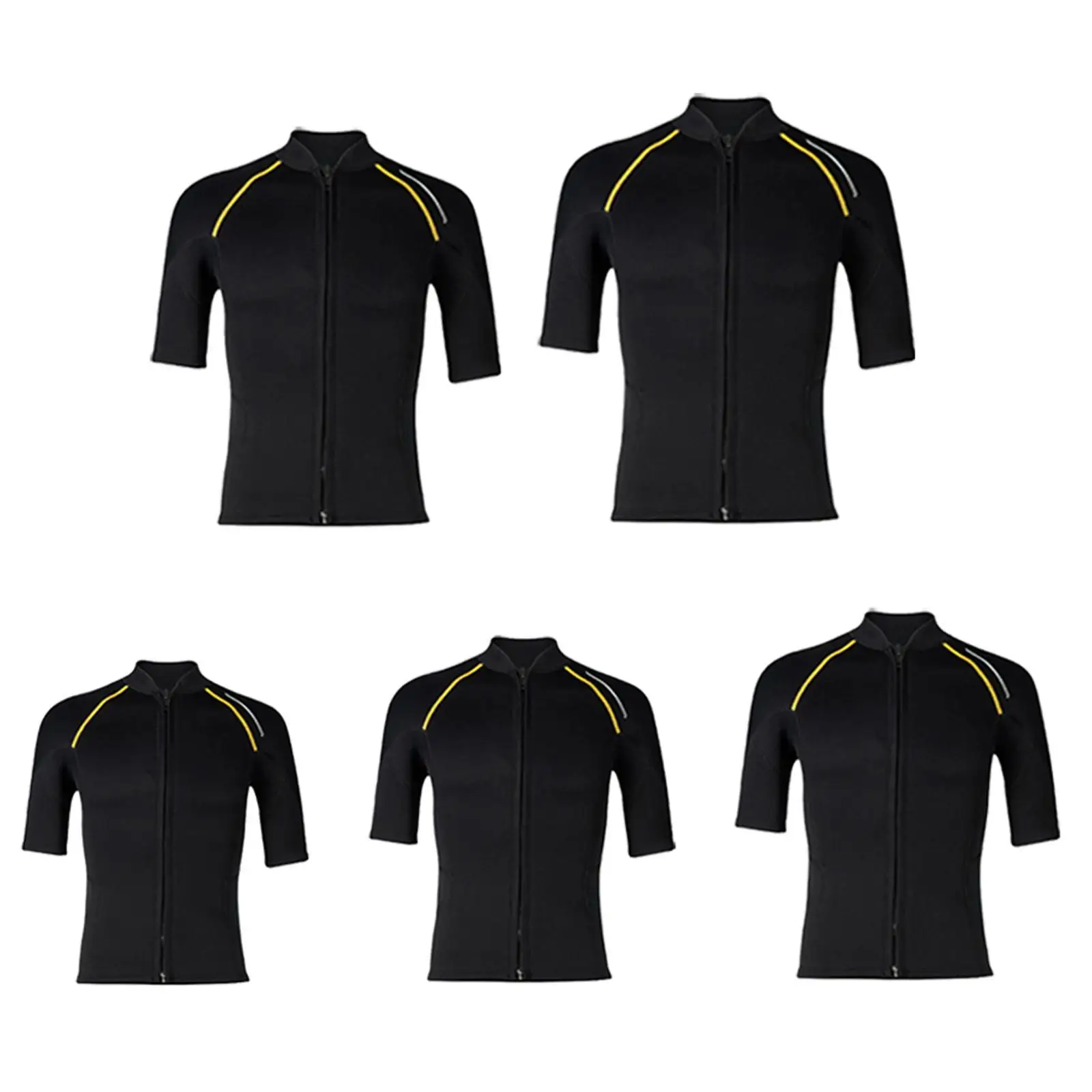 Men Wetsuit Top Front Zipper Scuba Diving Suit Keep Warm Swimming Suit for Kayaking Canoeing Surfing Water Sports Swimming