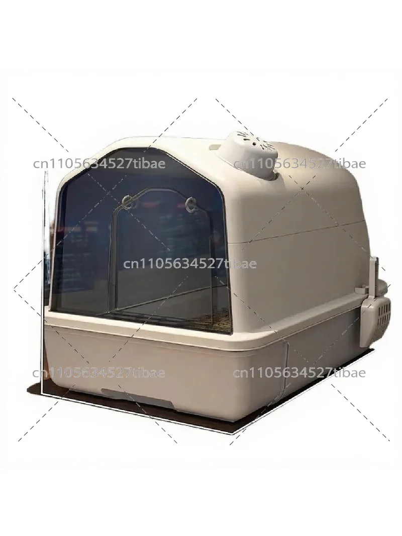 Extra Large Enclosed Cat Litter Box with Odor Control, Anti Splash High Sides, Easy Clean Cat Toilet with Scoop
