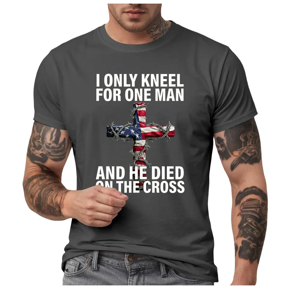 

American Independence Day T-Shirt For Men Summer Casual Short Sleeve T Shirts USA Flag Print Round Neck Tops Mens Clothes