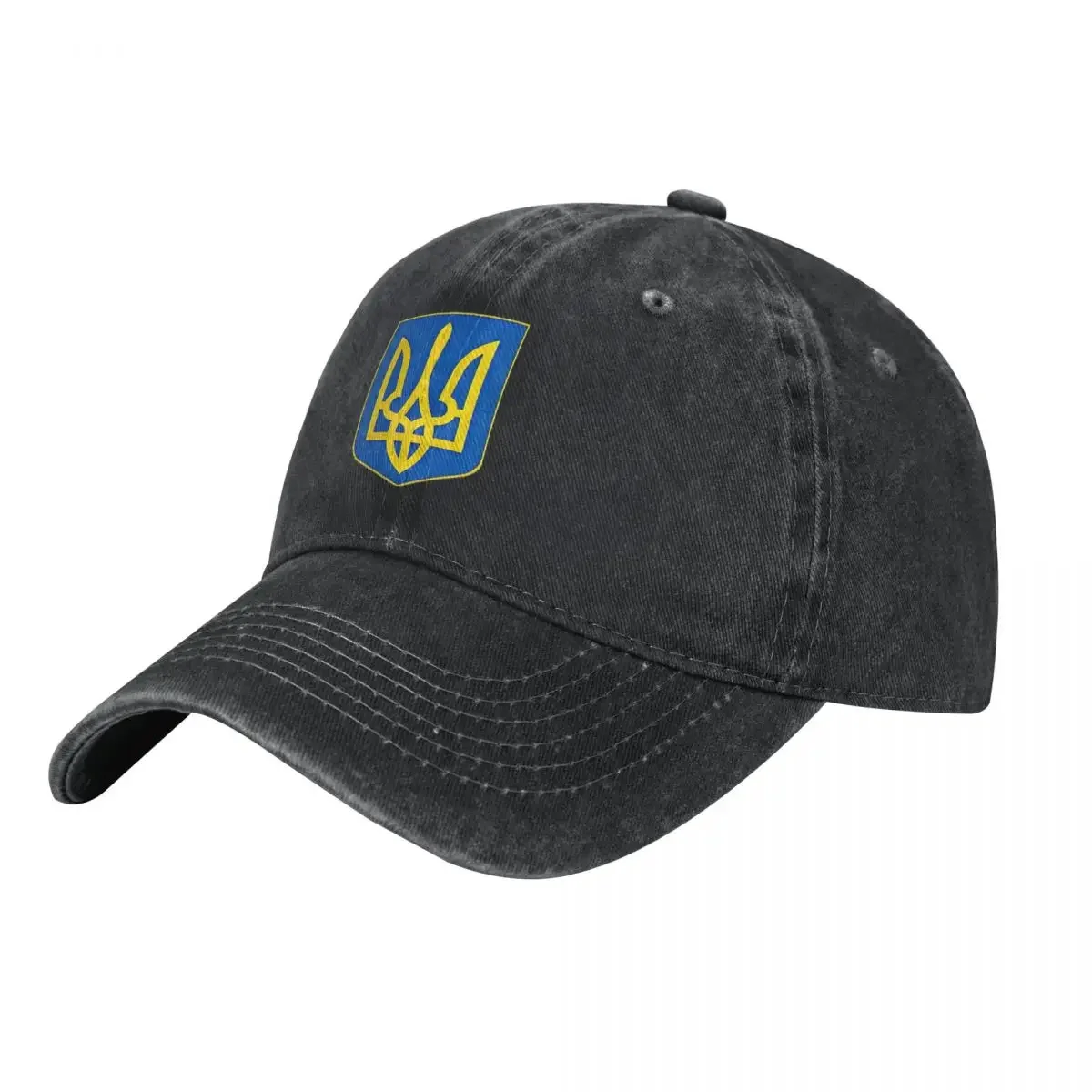 Coat Of Arms Washed Baseball Cap Ukrainian Flag Casual Trucker Hat Summer Female Male Kpop Rock Designer Snapback Cap