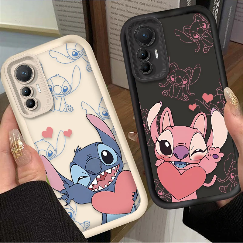 Etui Disney Stitch Angel Case dla Xiaomi Mi 13T 12T 11T 13 12 11 Lite 5G NE POCO X6 X5 X4 GT X3 NFC F3 F4 F5 F6 M6 Pro 4G M5S C65