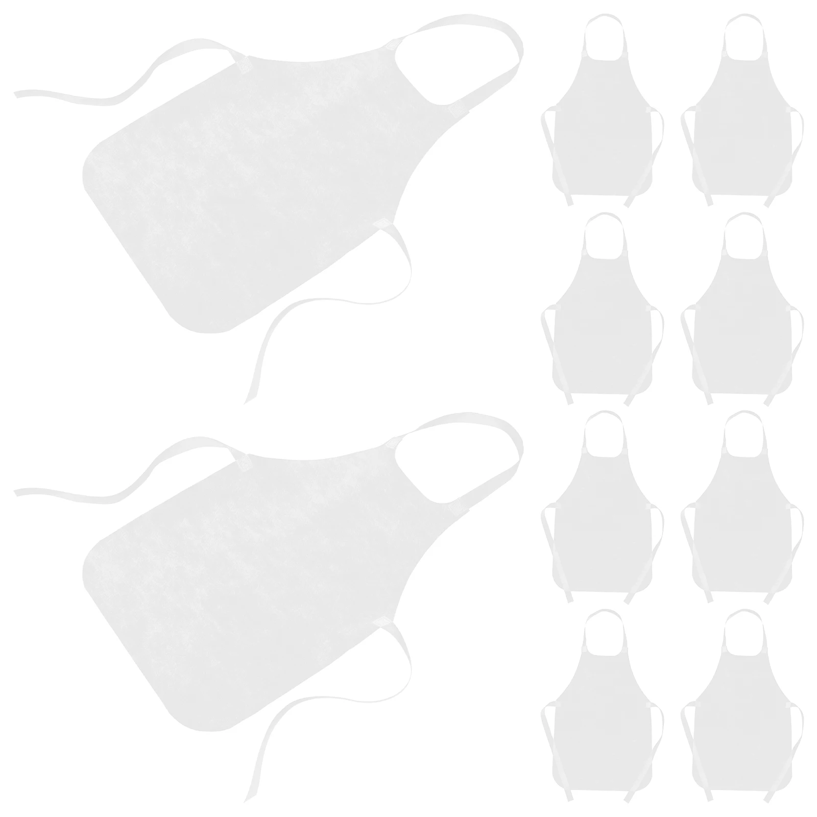 

10 Pcs Waterproof Painting Kids Apron Lightweight Toddlers Non Woven Portable White DIY Craft Wear