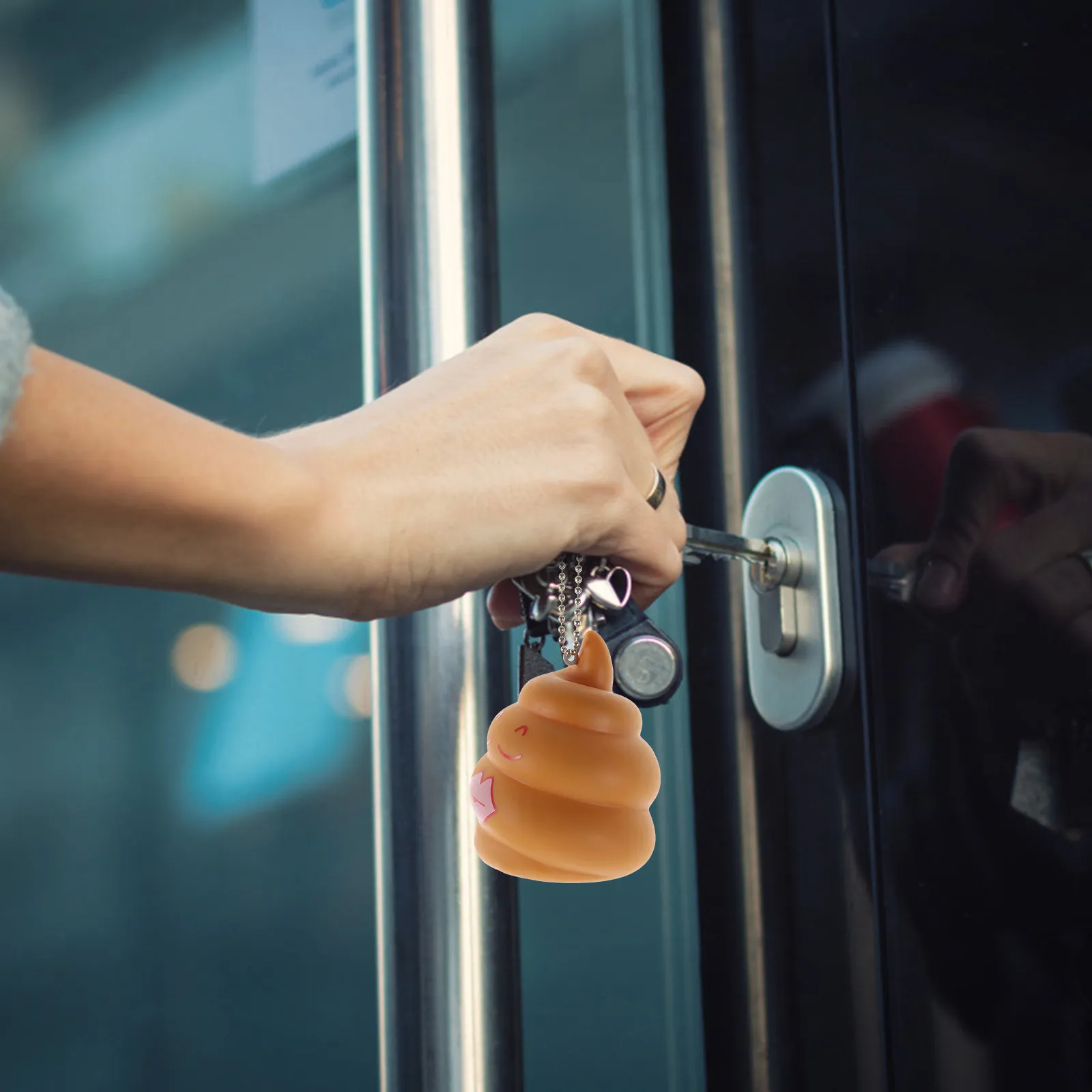 

Набор из 4 брелоков-подвесок в виде какашек, креативное украшение для сумок, ключей, рюкзаков, антистресс, подарок-прикол