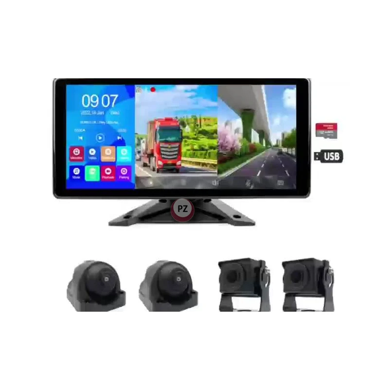 

10.36 Inch Universal IPS Touch Dashboard Android Safety Camera Kits System DVR Recording Function 4K Car Rearview Monitor