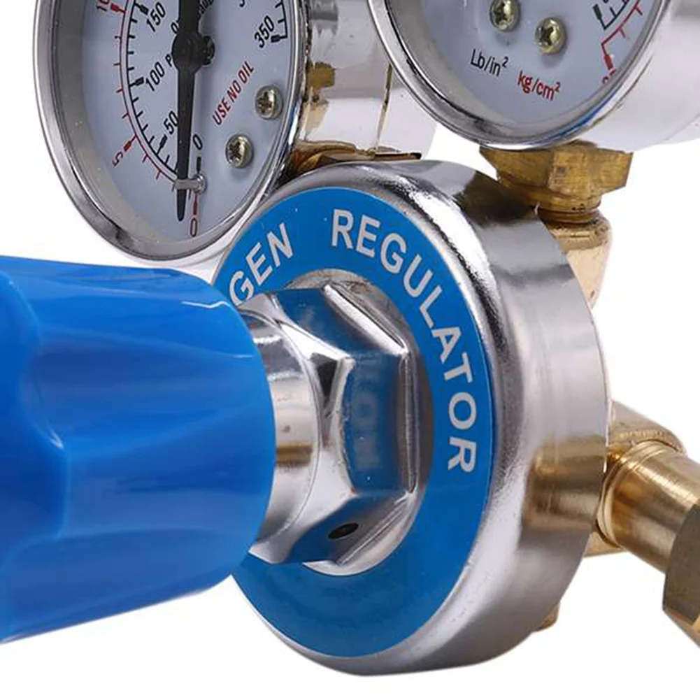 Regulator Botol Gas Oksigen yang Sedang Tren O2 Pengurang Tekanan Inhaler Regulator Pengukur Ganda Regulator Tangki Oksigen