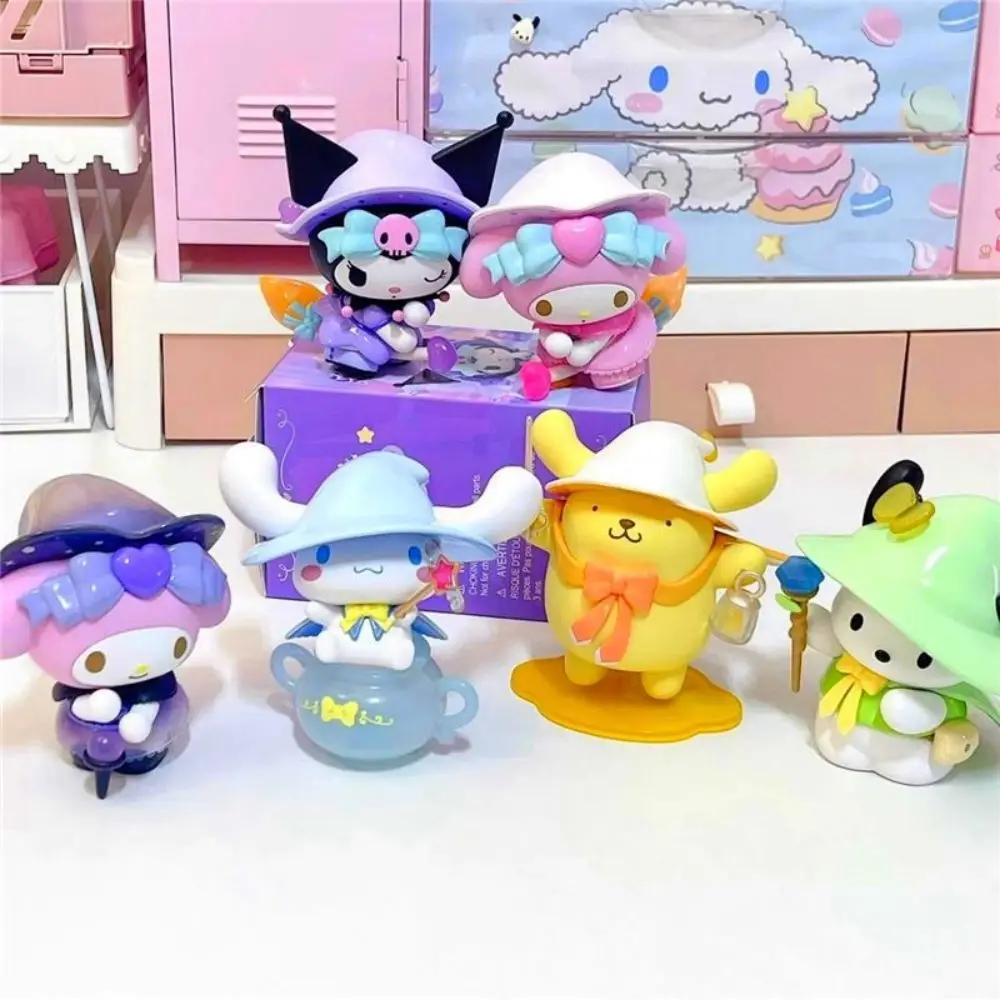 6Pcs Sanrio Blind Box Kawaii Kuromi Cinnamoroll My Melody Figurka akcji Figurki anime Lalki Blind Bag Zabawka dla dziewczynki Prezent dla fanów