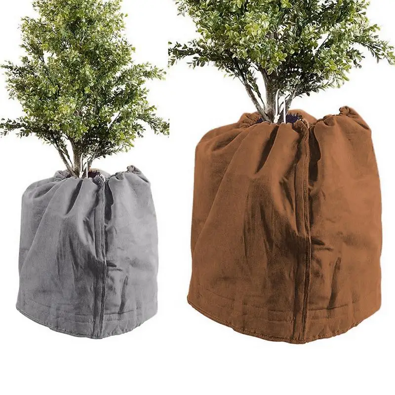 

Winter Plant Covers for Potted Plants Ventilated Plant Winter Cover Protection with Drawstring Anti-Frost Winter Pot Plant Cover