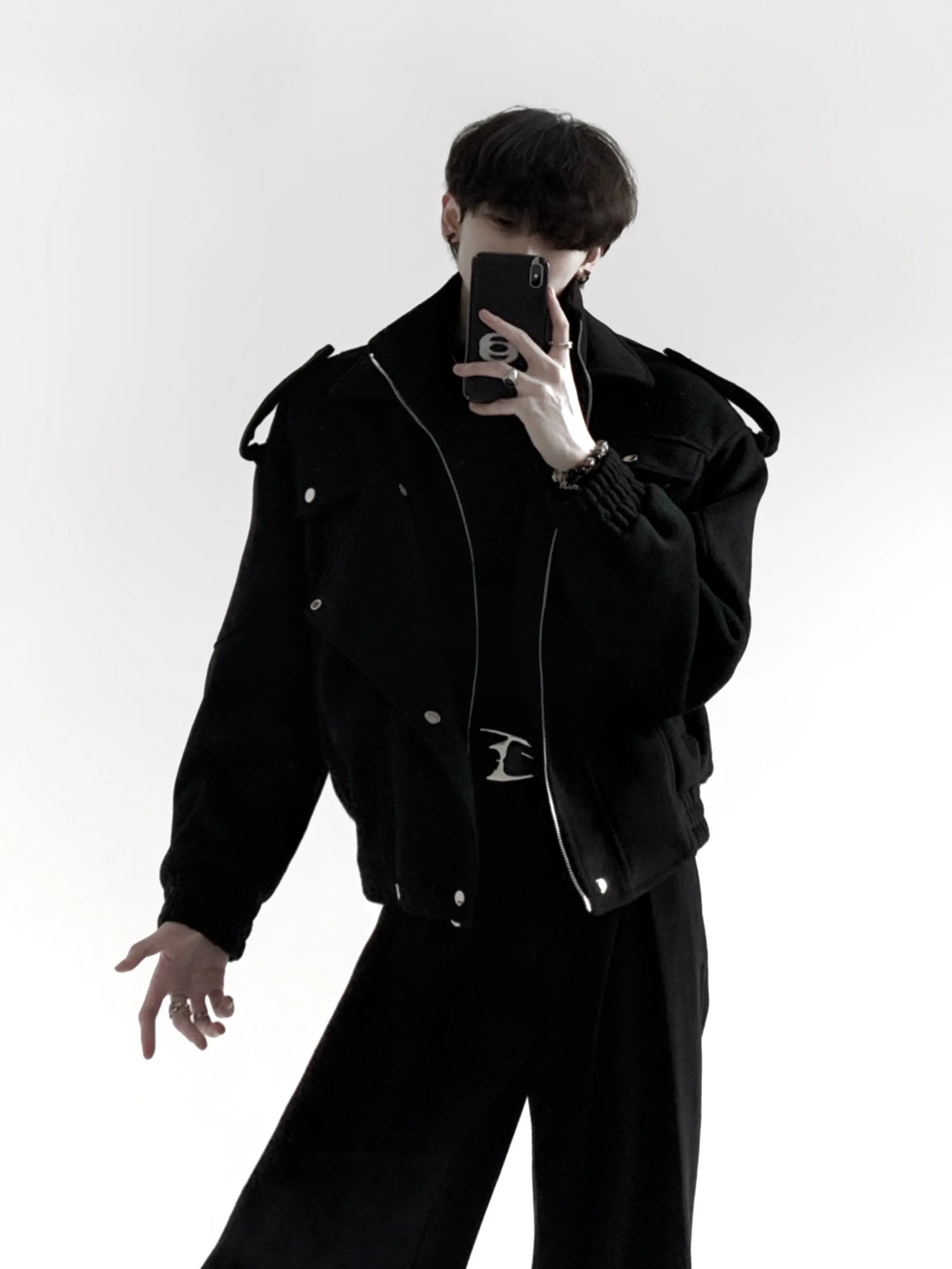 Men's Thick Duck down Jacket Autumn Mountain Wind 90 White Duck Feather Woolen Coat Jacket Deconstructed Woolen Coat for Winter