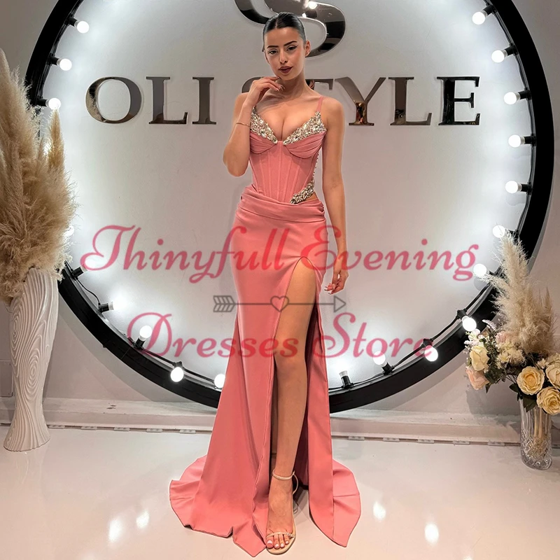 Thinyfull Sexy Mermaid Prom Evening Dresses Saudi Arabia Beadings Sweetheart Party Dress 2024 Night Cocktail Prom Gown Plus Size