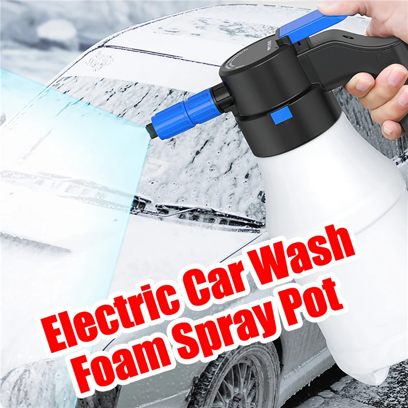 

1.5L Electric Car Wash Foam Sprayer Can USB Rechargeable Foaming Pump Sprayer Handheld Electric Pressurized Foam Watering Can