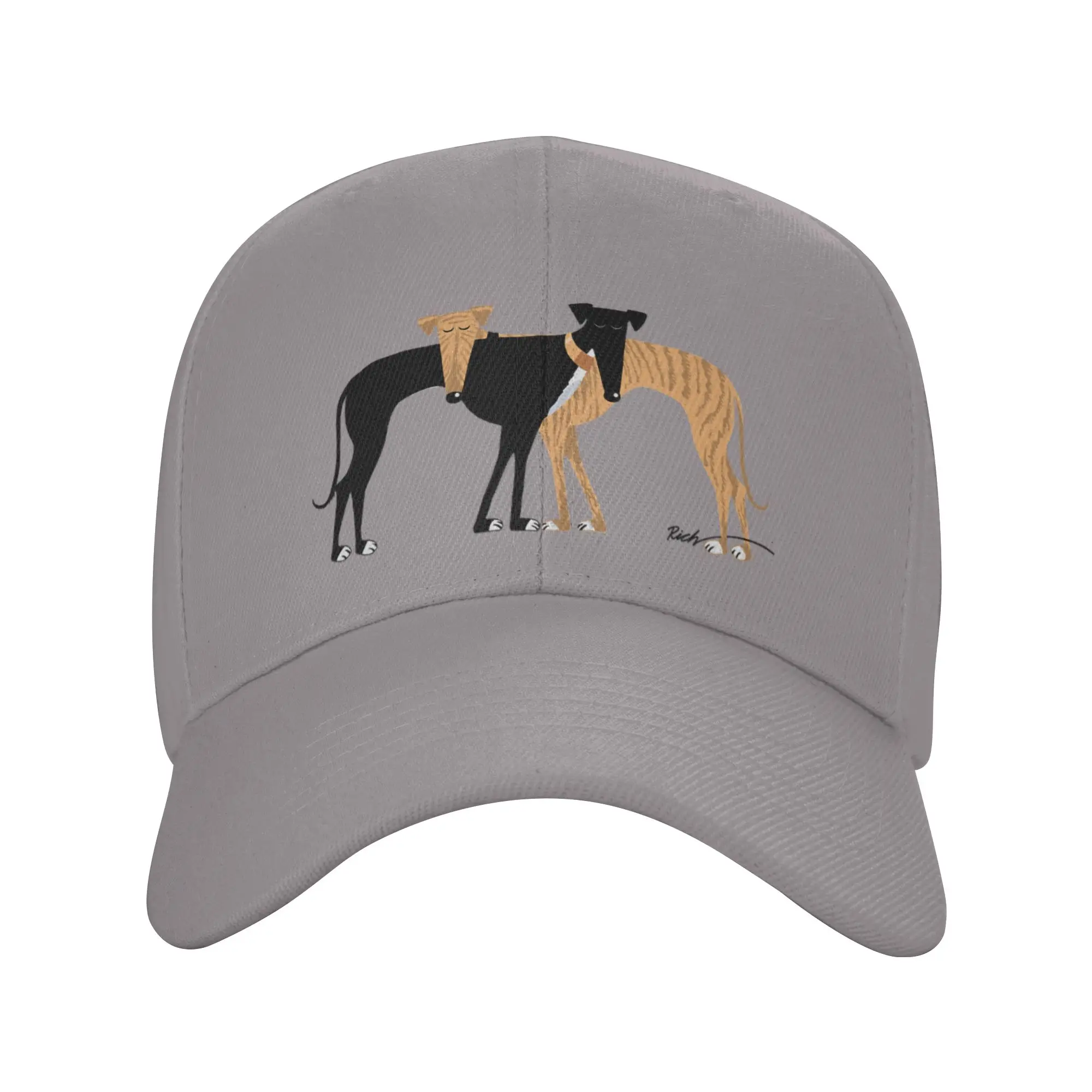 Head Rest Brindle Hound  Trendy Baseball Cap Warehouse Work Moisture Wicking Headwear