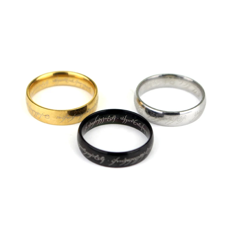 الفولاذ المقاوم للصدأ سيد خواتم الاصبع حلقة سحرية الراقية مجوهرات معدنية ثلاثية الأبعاد كبار رائعة مجوهرات اكسسوارات #6