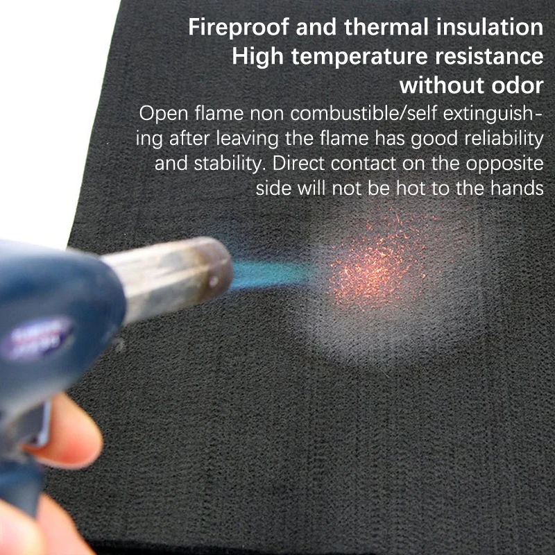 Graphite Felt Black Welding Protective Blanket Torch Pack Protective Sheet Carbon Fiber High Temp 300*200mm Durable