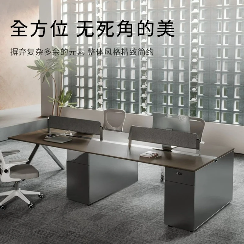 

Office desk and chair combination simple modern card seat double 4 four 6 six 8 eight staff space office