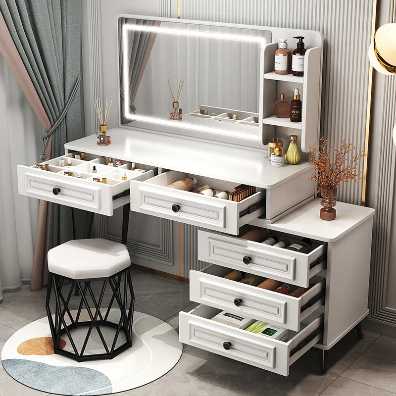아메리칸 미러 드레싱 테이블 화이트 럭셔리 침실 서랍 드레싱 테이블 럭셔리 서랍 Tocador De Maquillaje 침실 가구