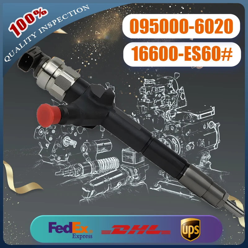

Common Rail Fuel Injector 095000-6020 16600-ES60# 16600-ES610 for Nissan X-Trail T30 2.2D YD22 DDTi Engine