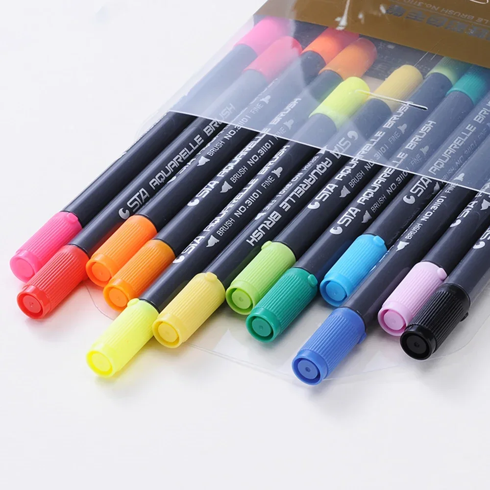 Art Markers Dual Brush Pens For Coloring, 60 Artist Colored Marker Set, Fine And Brush Tip Pen Art Supplier For Kids Adult