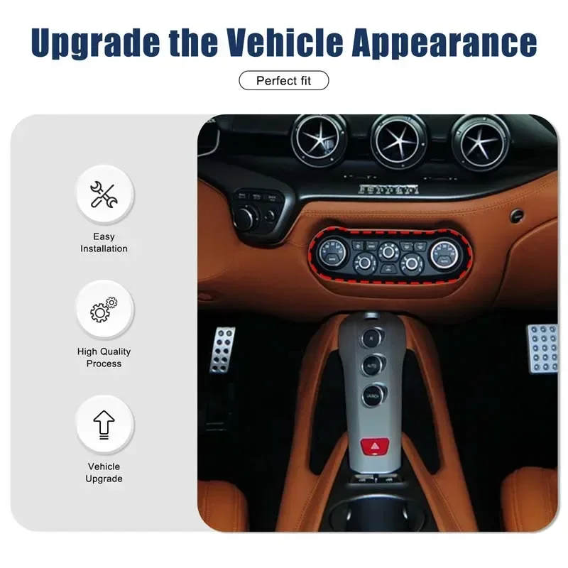 For Ferrari F12 Berlinetta 2013 real carbon fiber car central air conditioning switch panel cover interior accessories