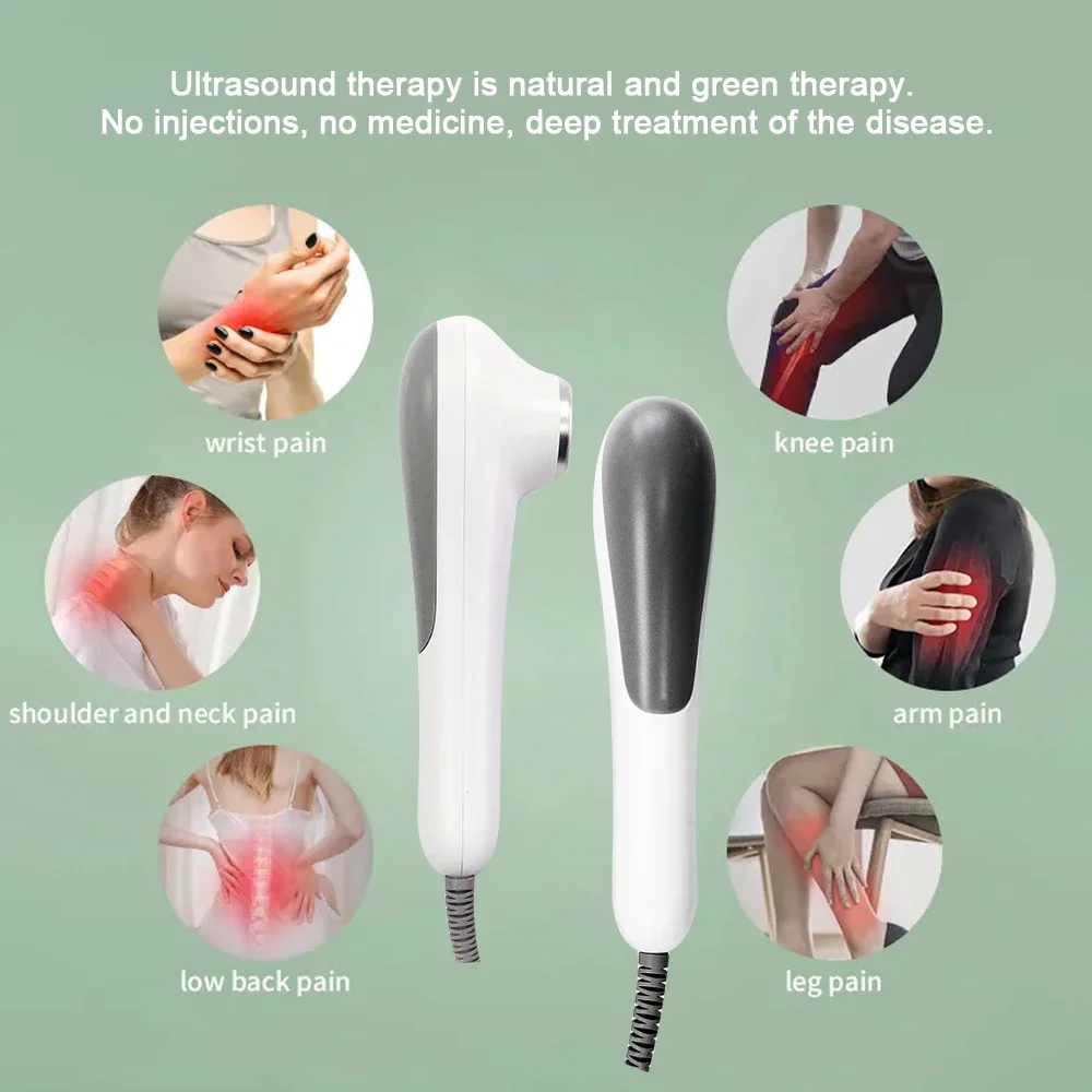 Dispositivo de ultrassom terapêutico para fisioterapia, máquina de terapia ultrassônica, alívio da dor muscular, ultrassom, massagem corporal, cuidados de saúde