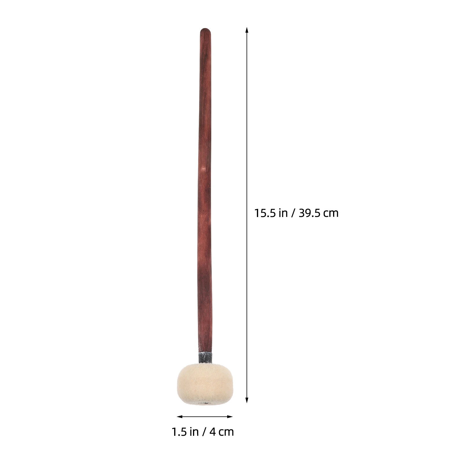 

2pcs Drum Mallet Felt Wooden Handle Tuning Hammer Bass Percussion Stick Adult Maple Wood Drumstick Practice Resonant Sound