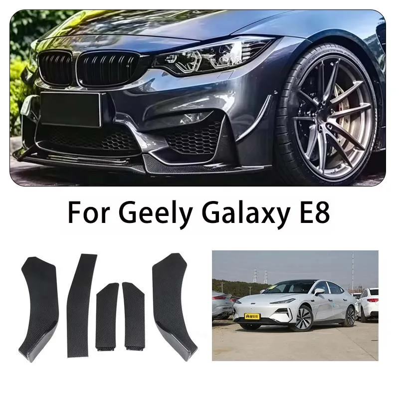 For Geely Galaxy E8 body kits 5-Segment Adjustable Front Bumper Lip Splitter Body Kit