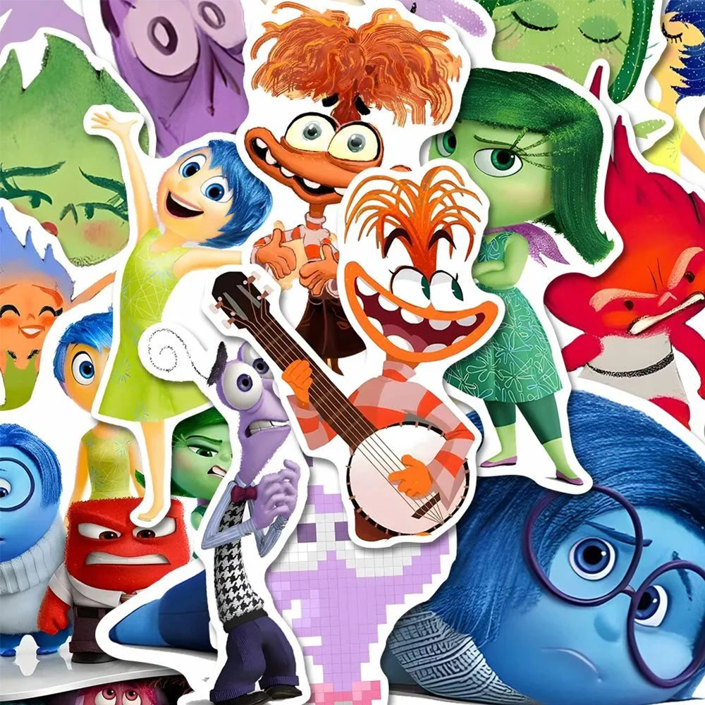 10/30/48pcs Cute Disney Inside Out Cartoon Stickers for Kids Funny Anime Decal Toy DIY Laptop Phone Luggage PVC Graffiti Sticker