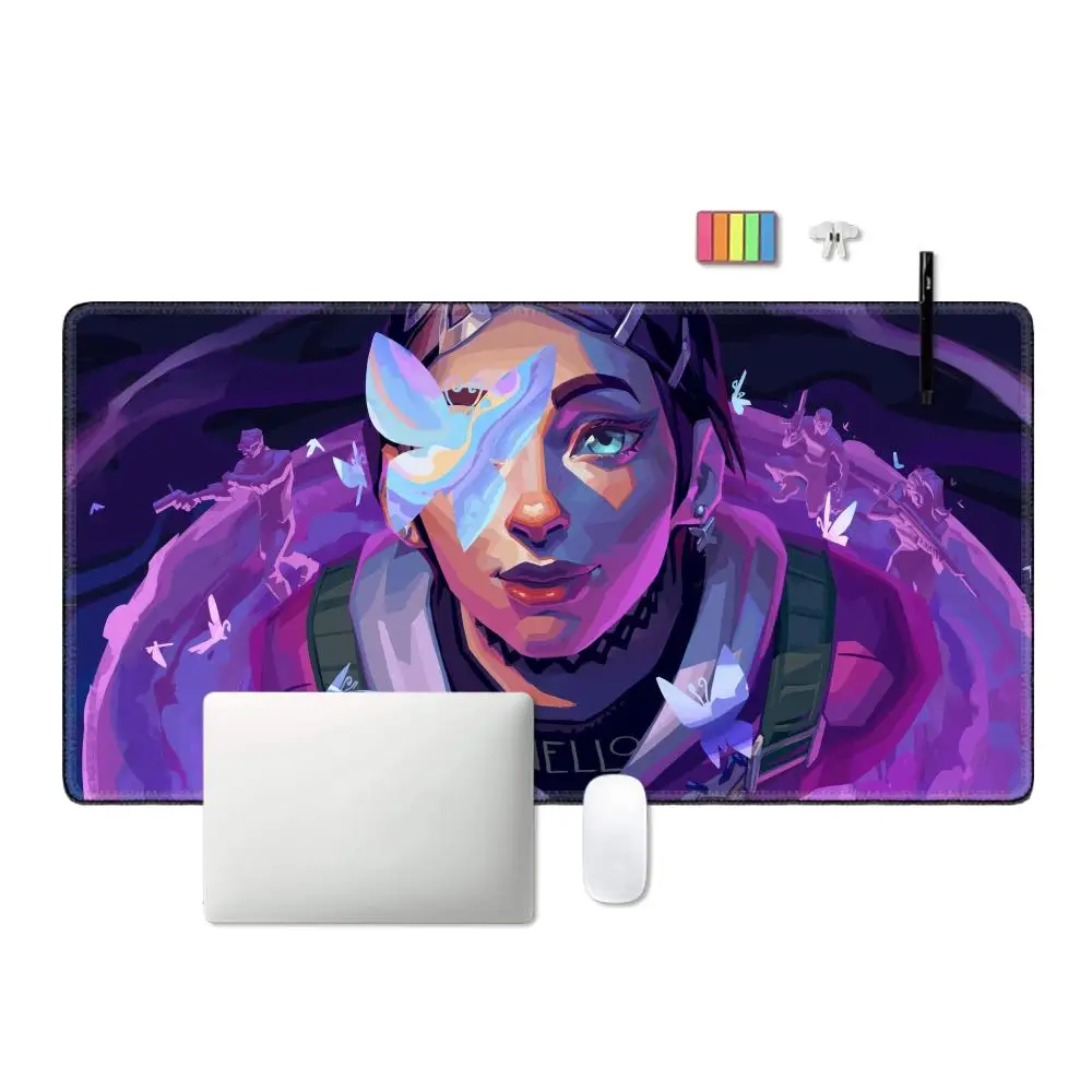 لوحة ماوس لعبة Clove Valorant كبيرة لوحة مفاتيح مكتبية حصيرة ماوس ألعاب LockEdge سجادة مضادة للانزلاق #4