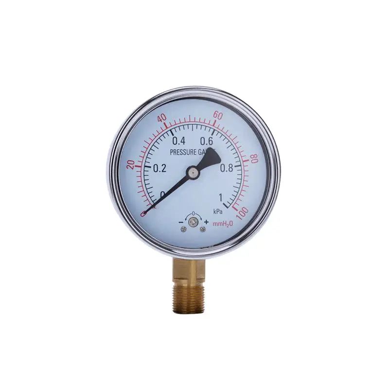 YE100 Pressure Gauge Micro Manometer 6K10KPa with Overpressure Protection Air Pressure Kilopascal Gauge with Zero Adjustment