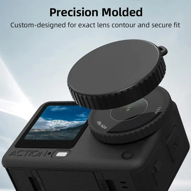 2 Pcs Lens Cap For DJI OSMO ACTION 6 Accessories Lens Cover Lens Protector Dust-Proof Cameras Cover Protective Non Slip Silicone