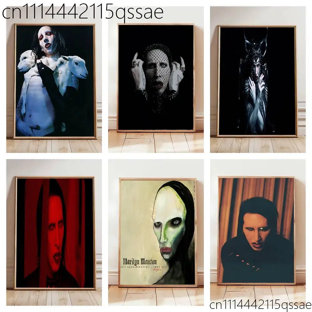 FOR Marilyn Manson Poster Wall Art Posters, Texture Paintings, Ideal Gift for Room Decoration