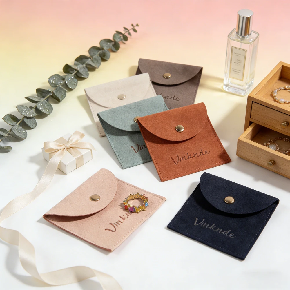 

Luxury Personalized Jewelry Accessory Microfiber Bag Wedding Earrings Rings Storage Party Gift Display Travel Packaging Pouches