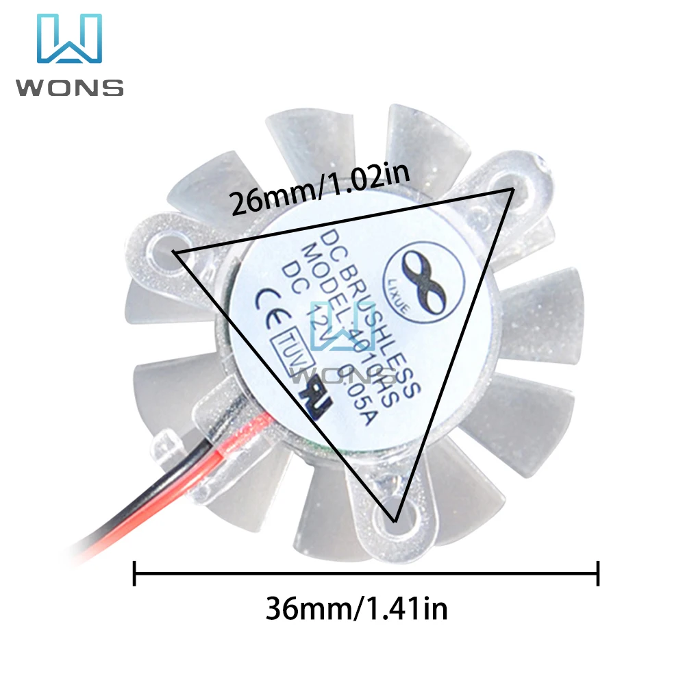 DC12V 4010 Oily Computer Graphics Cooling Small Fan Card With XH2.0 Interface Cable Length 9cm Radiator Mute Fan 4800RPM