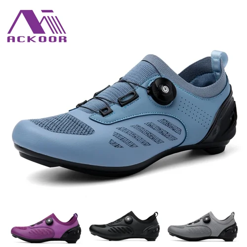 Zapatos profesionales para bicicleta de montaña para hombre, zapatillas de ciclismo para mujer, calzado para bicicleta de montaña, calzado deportivo con tacos planos para ciclismo, carreras de velocidad en carretera