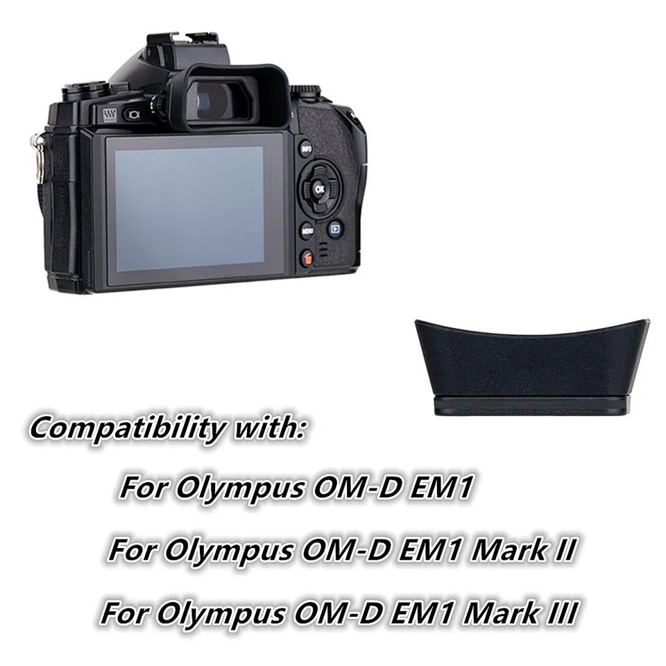 Vhbw Mirino Oculare Compatibile Con Olympus OM-D EM-5 – Nero, Ricambio EP-10