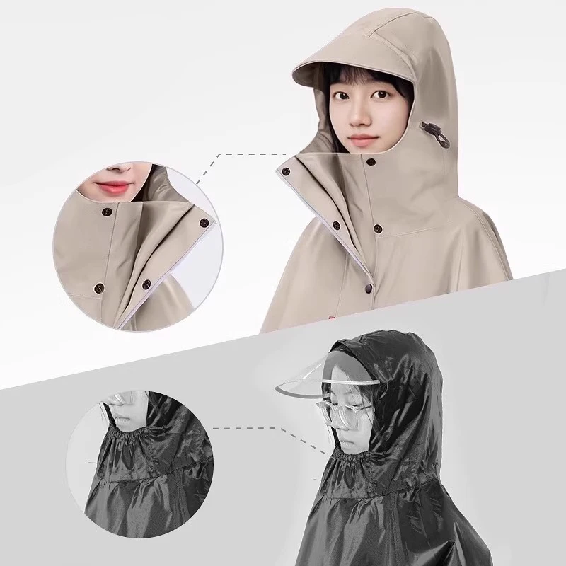 SEAMETAL Motorcycle Raincoat Electric Bike Rain Coat Men Women Durable Waterproof Adults Cycling Riding Gear Single Raincoat